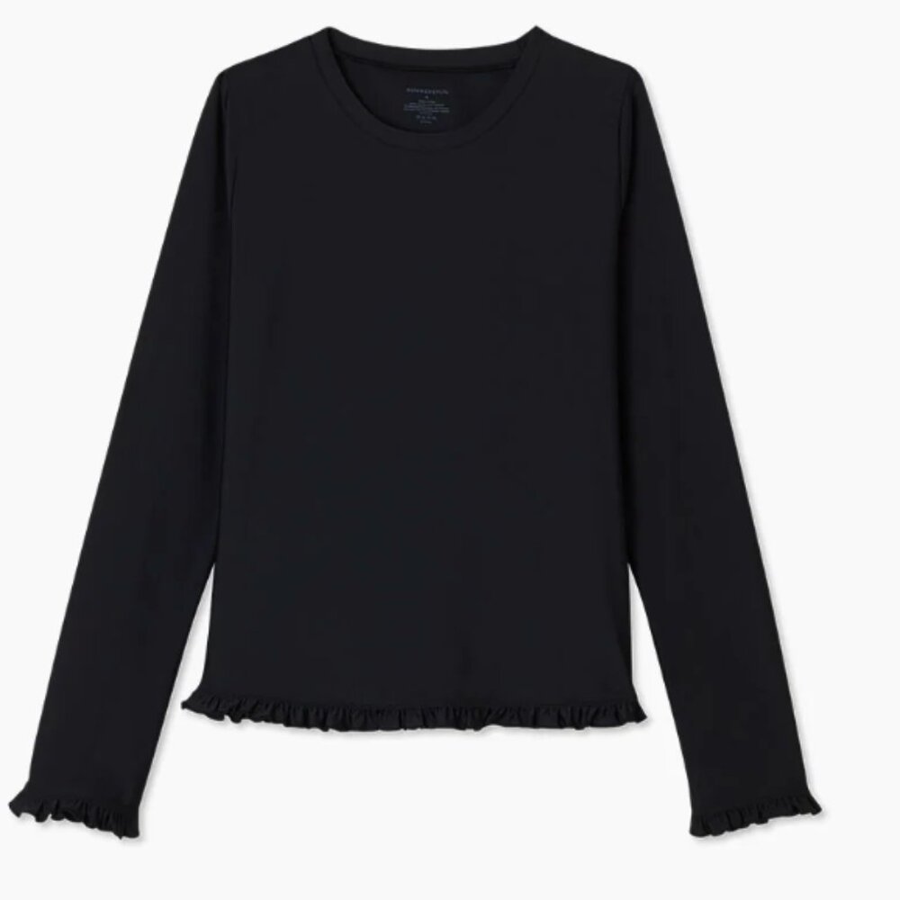 Summersalt Black Waterside Ruffle Rash Guard
